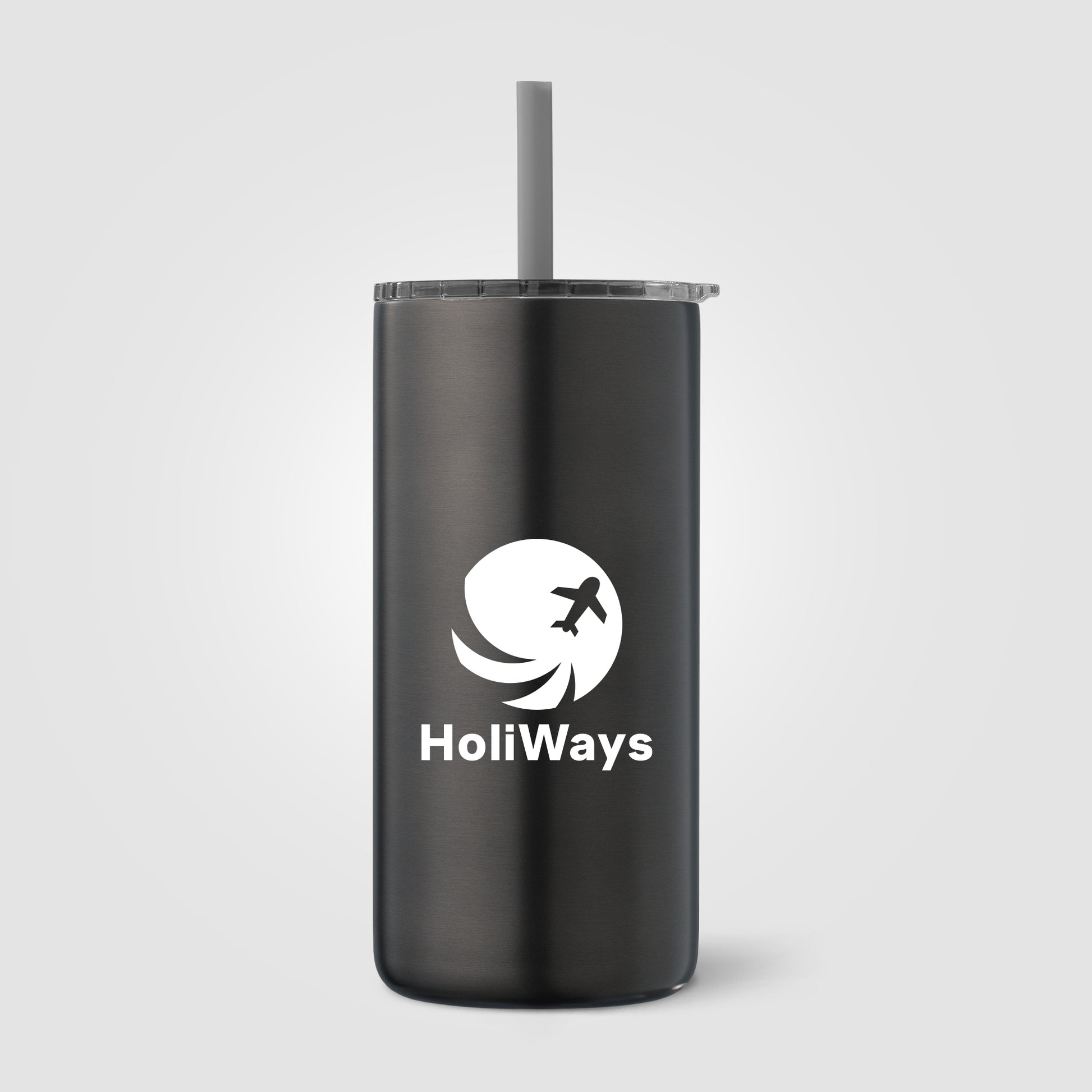 Borealis Recycled Stainless Steel Straw Tumbler - 16 oz.-2