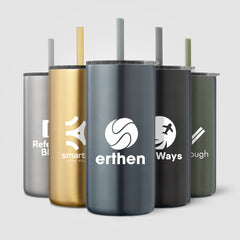 Image of the Borealis Recycled Stainless Steel Straw Tumbler - 16 oz. promotional product, SKU WGG.