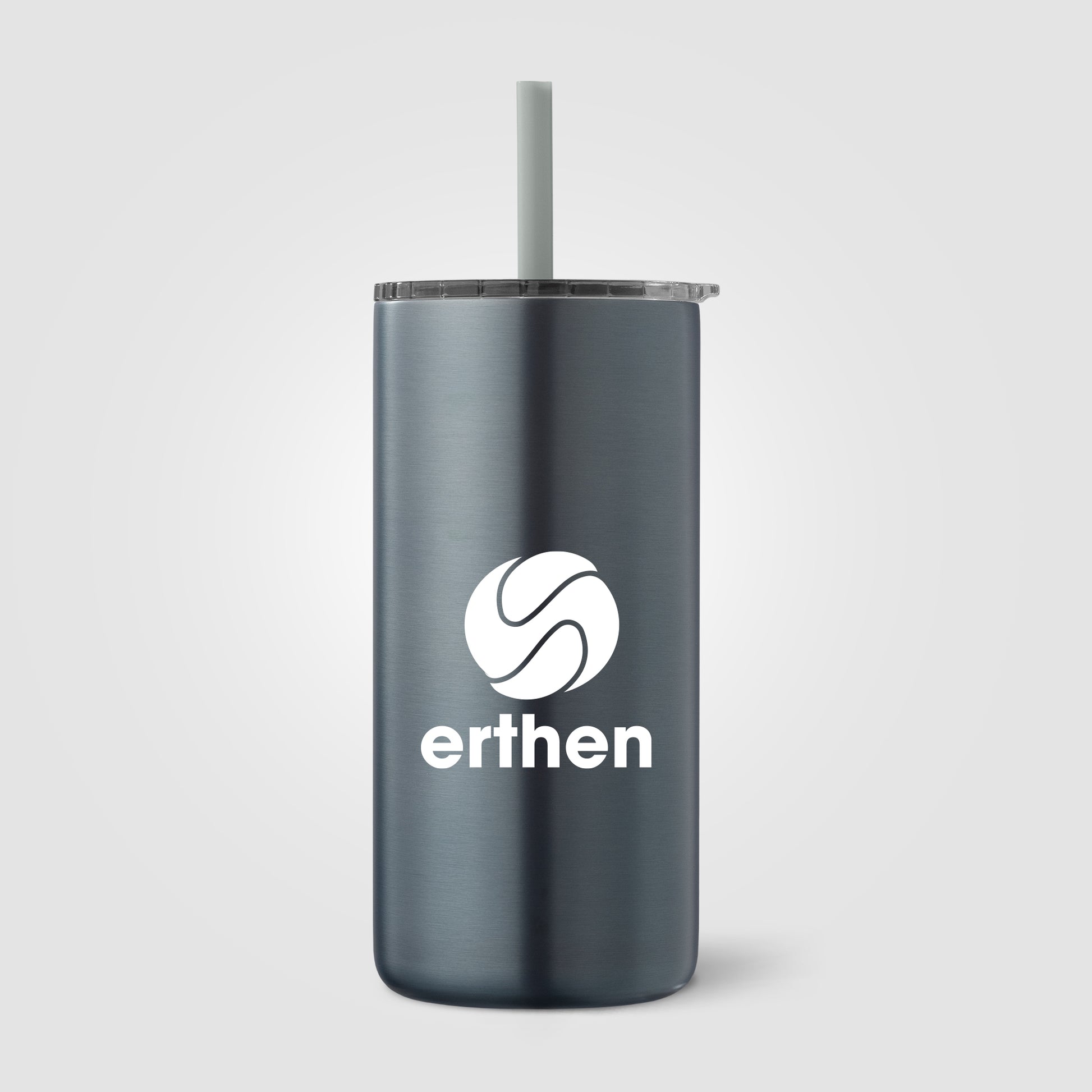 Borealis Recycled Stainless Steel Straw Tumbler - 16 oz.-4