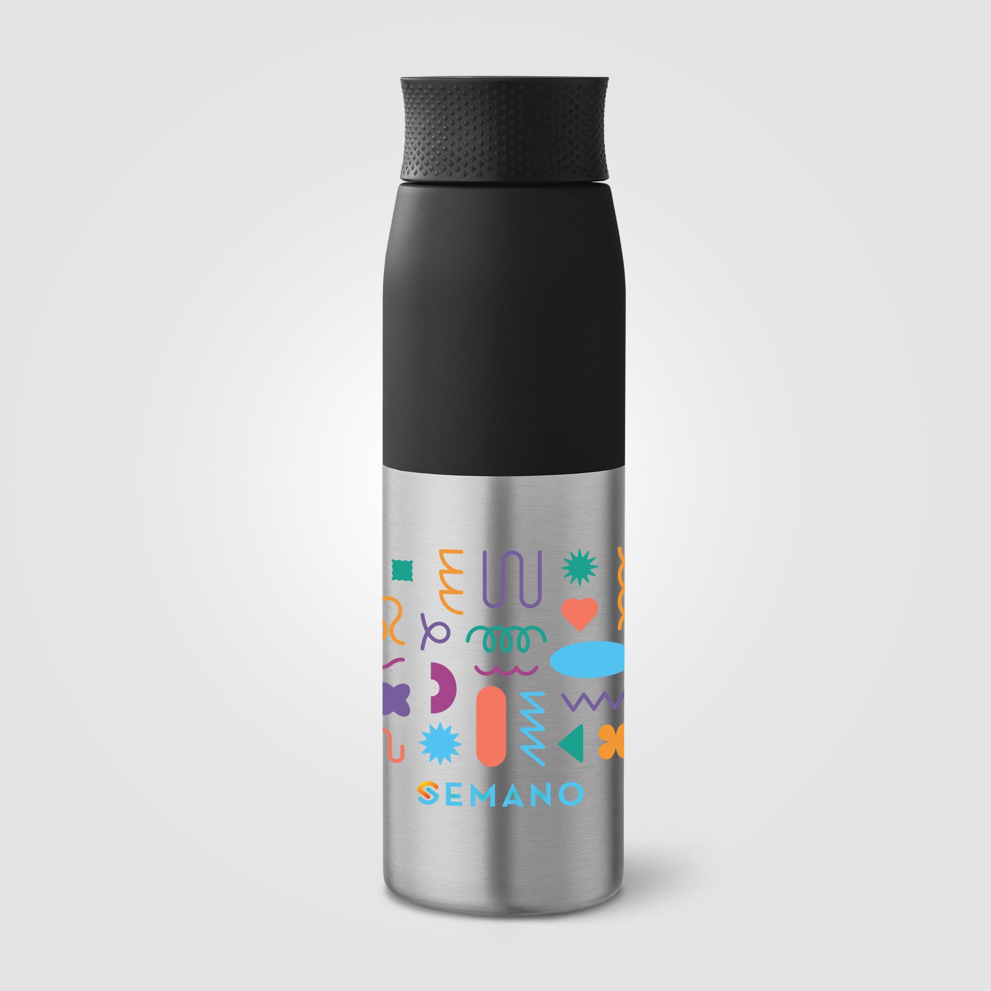 Borealis Recycled Stainless Steel Twist Lid Bottle - 22 oz. - ColorJet-zoom-2