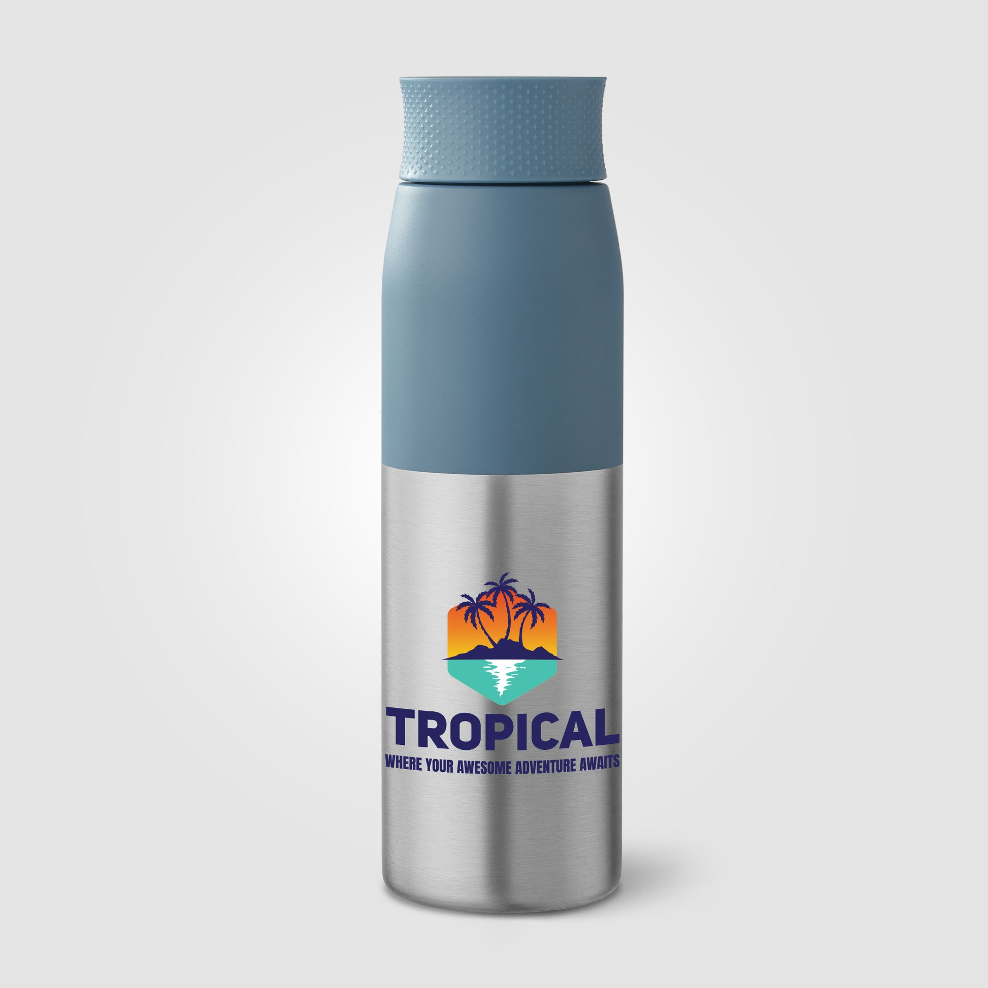 Borealis Recycled Stainless Steel Twist Lid Bottle - 22 oz. - ColorJet-4