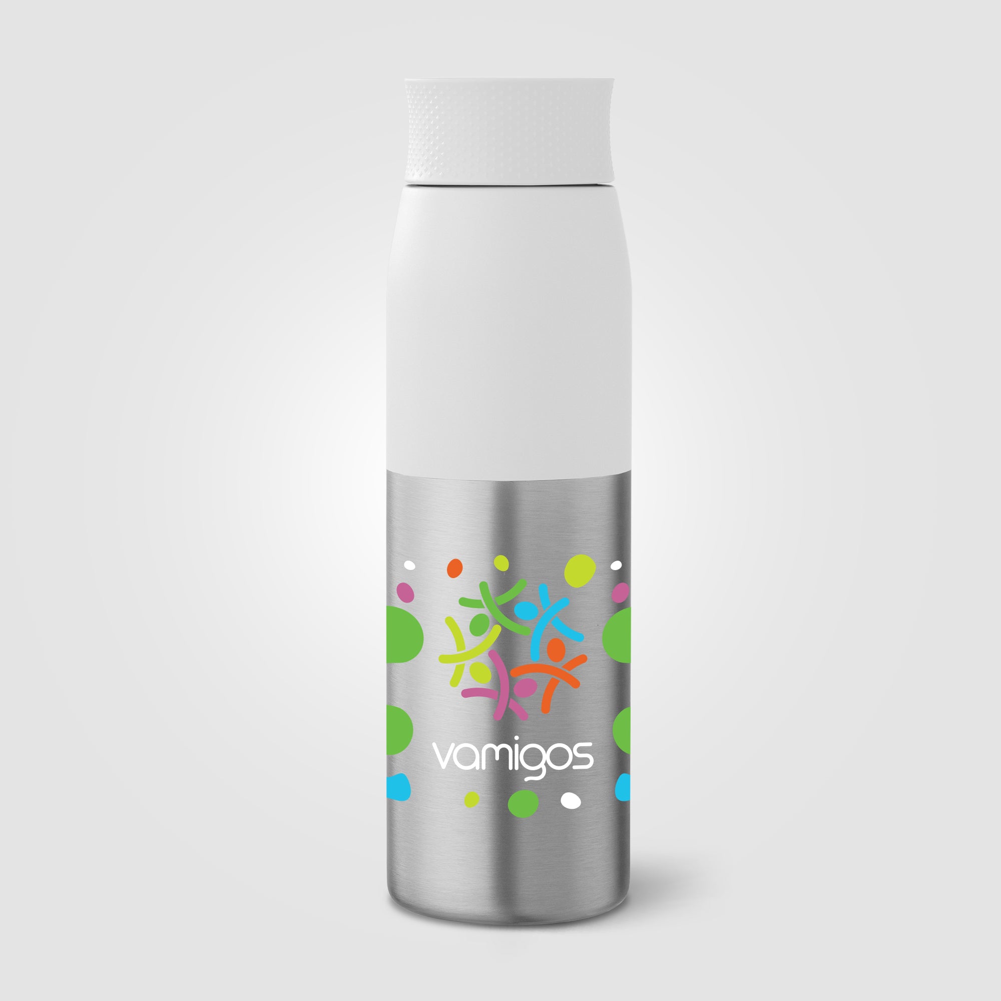 Borealis Recycled Stainless Steel Twist Lid Bottle - 22 oz. - ColorJet-zoom-6