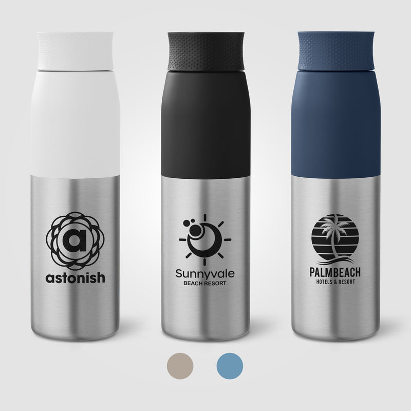 Borealis Recycled Stainless Steel Twist Lid Bottle - 22 oz.-zoom-