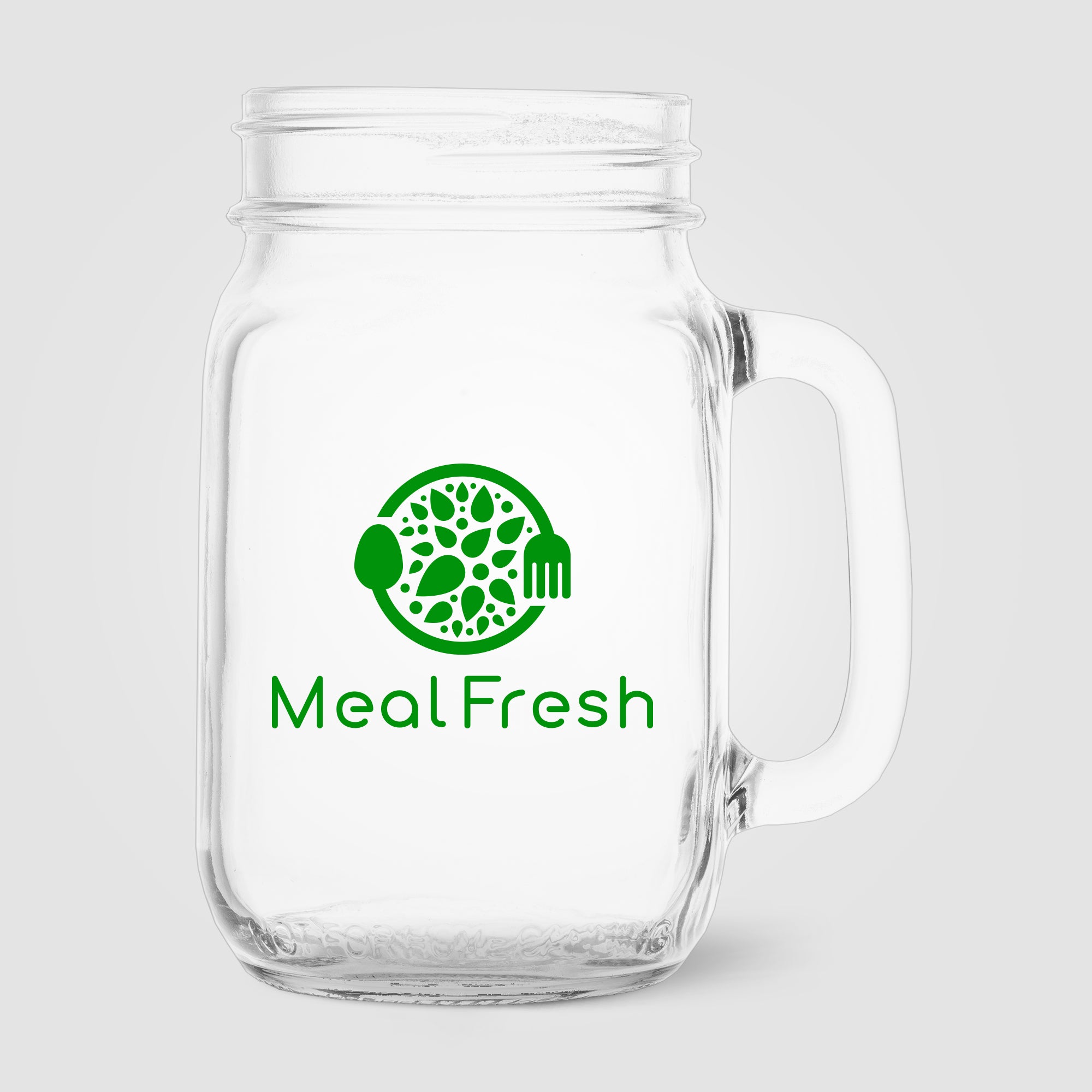 Image of the Root Handled Jar Glass - 16 oz. promotional product, SKU WJM.