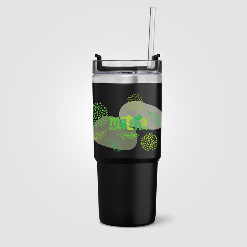 Rime Recycled Stainless Steel Double Wall Leakproof Straw Tumbler - 25oz - ColorJet-zoom-