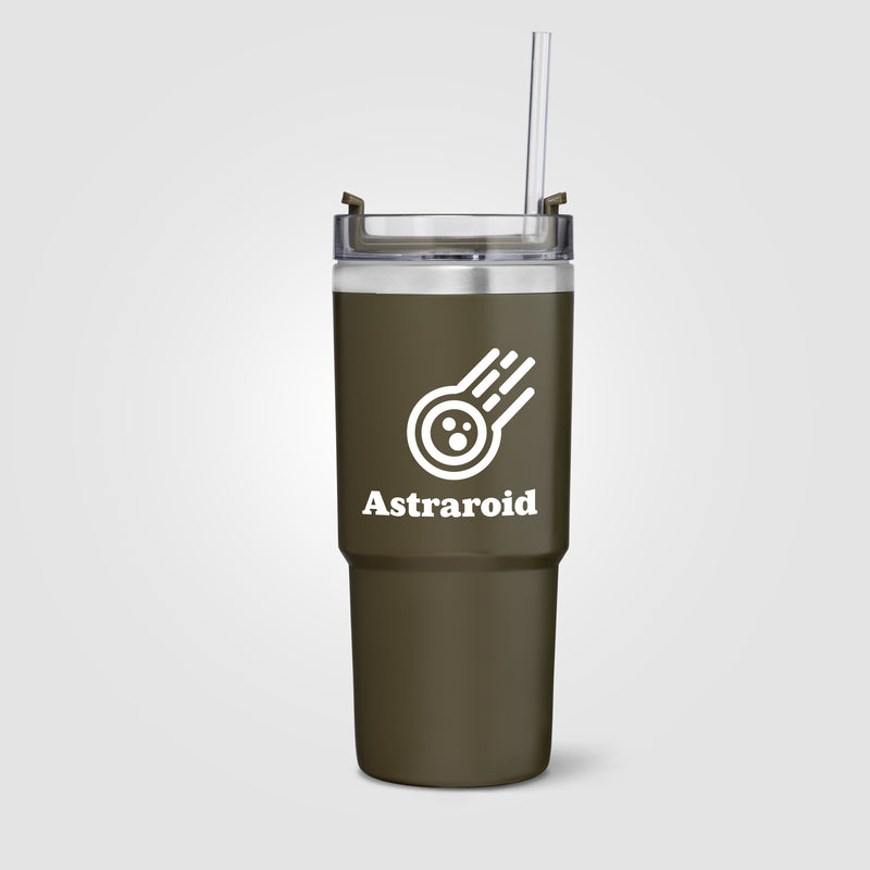 Rime Recycled Stainless Steel Double Wall Leakproof Straw Tumbler - 25oz-zoom-