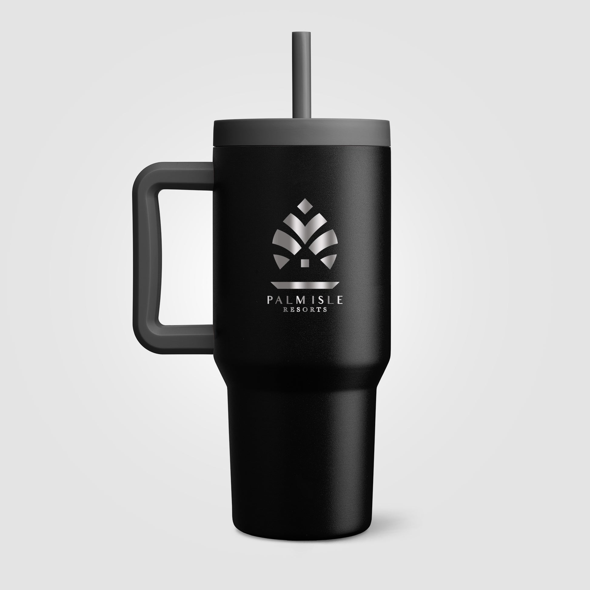 Grosche Aspen Stainless Steel Triple-Wall Insulated Straw Mug - 32oz -Laser Engraved-2
