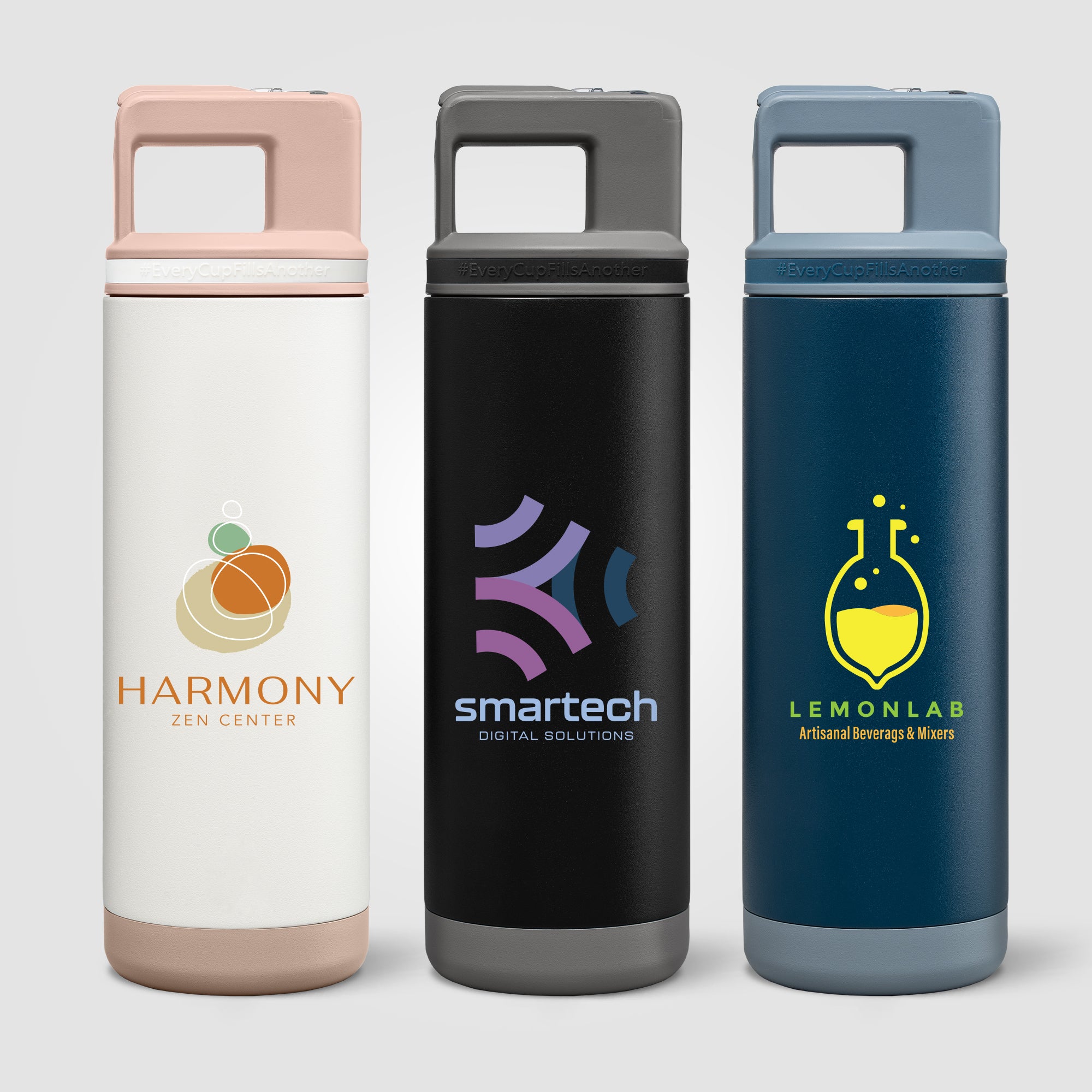 Image of the Grosche Alpine Stainless Steel Removable Straw Flip n' Sip Bottle - 20oz -ColorJet promotional product, SKU WJW-C.