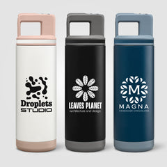 Image of the Grosche Alpine Stainless Steel Removable Straw Flip n' Sip Bottle - 20oz promotional product, SKU WJW.