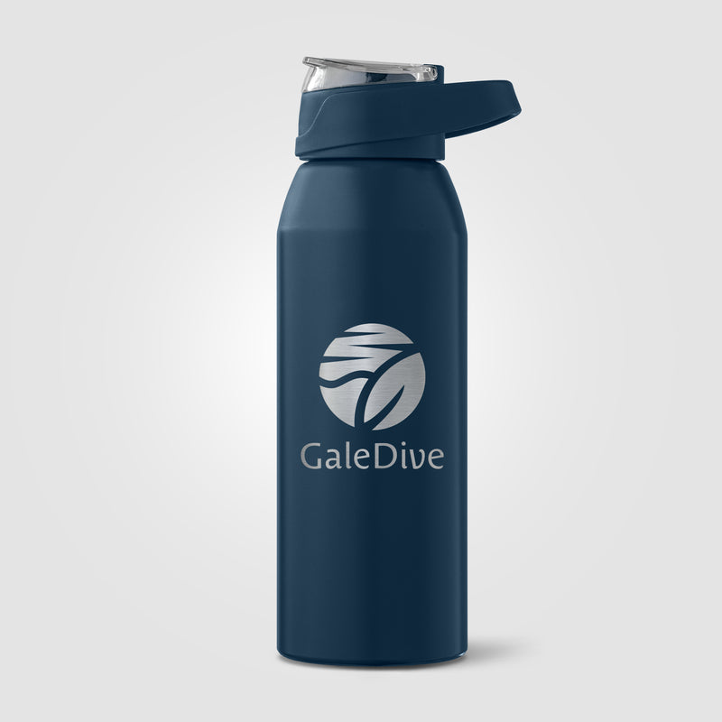 Lyse Recycled Stainless Steel Sport Bottle - 24 oz. - Laser-zoom-