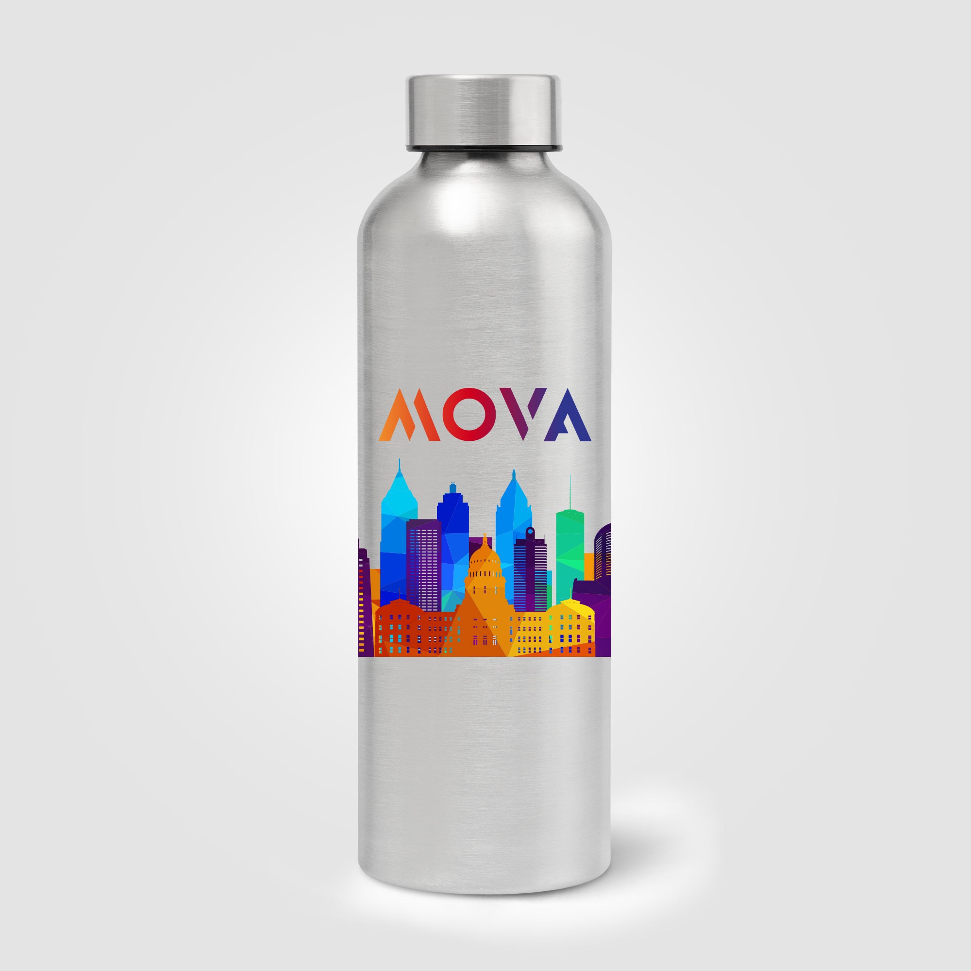Astrid Recycled Stainless Steel Metallic Bottle - 24 oz. - ColorJet-zoom-5