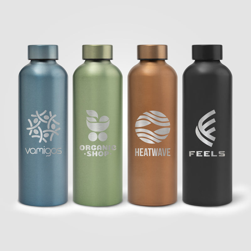 Astrid Recycled Stainless Steel Metallic Bottle - 24 oz. - Laser Engraved-zoom-