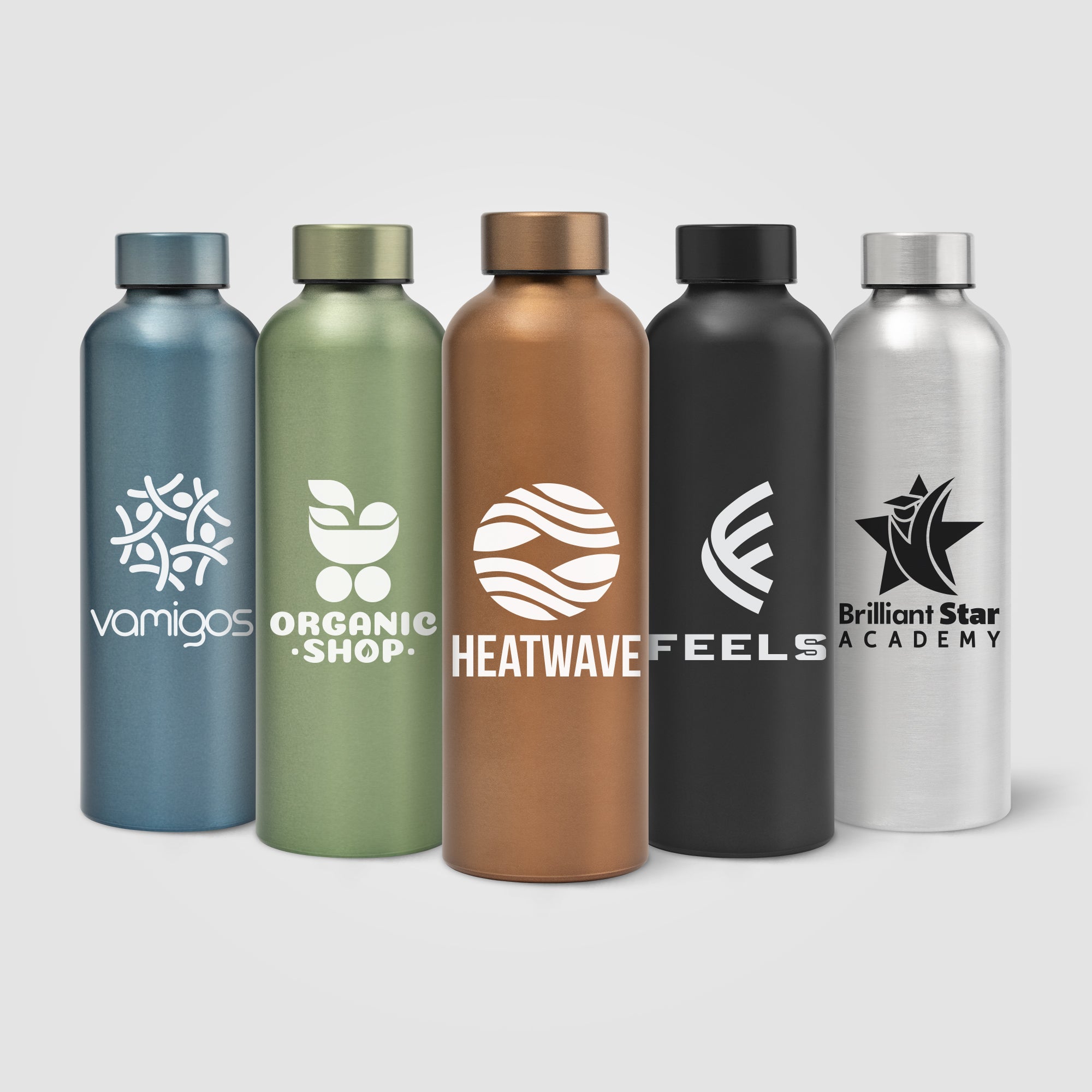 Image of the Astrid Recycled Stainless Steel Metallic Bottle - 24 oz. promotional product, SKU WJZ.