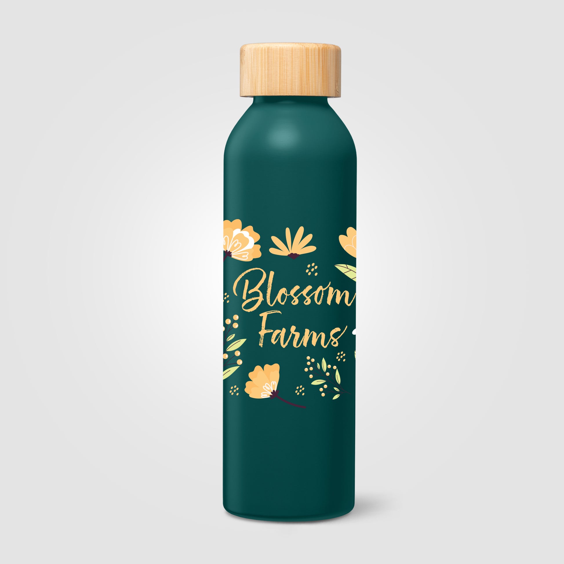 Eden Recycled Stainless Steel Bamboo Lid Water Bottle - 20 oz. - ColorJet-3