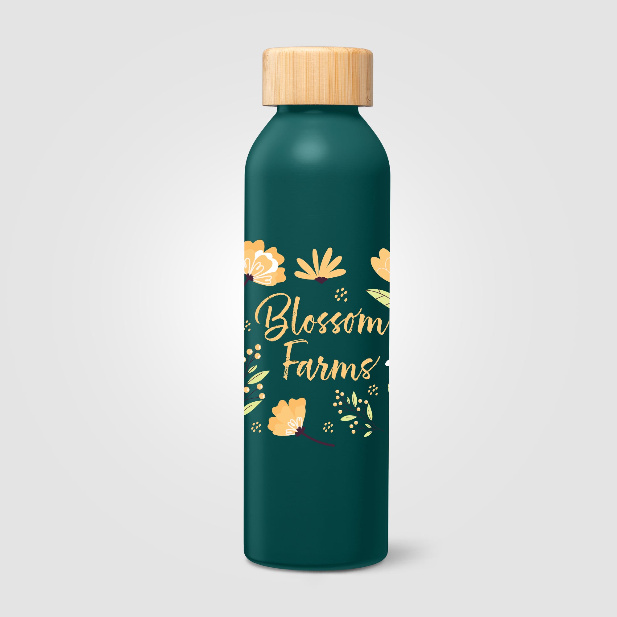 Eden Recycled Stainless Steel Bamboo Lid Water Bottle - 20 oz. - ColorJet-zoom-3