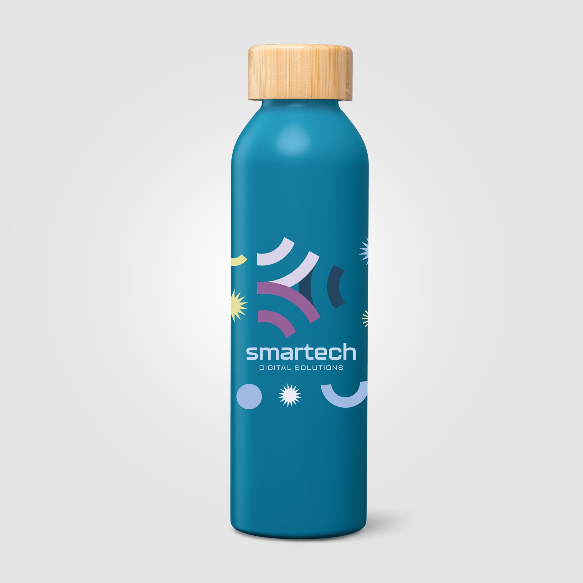Eden Recycled Stainless Steel Bamboo Lid Water Bottle - 20 oz. - ColorJet-5