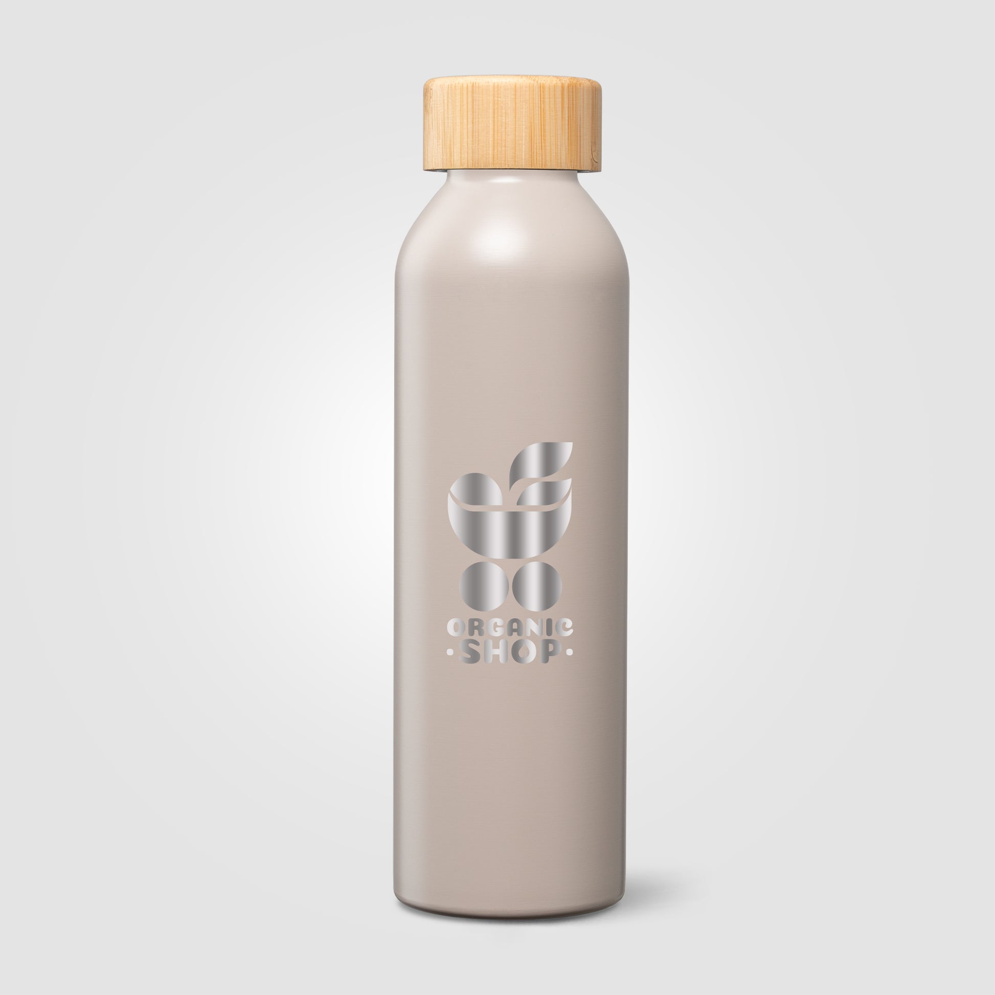 Eden Recycled Stainless Steel Bamboo Lid Water Bottle - 20 oz. - Laser Engraved-3