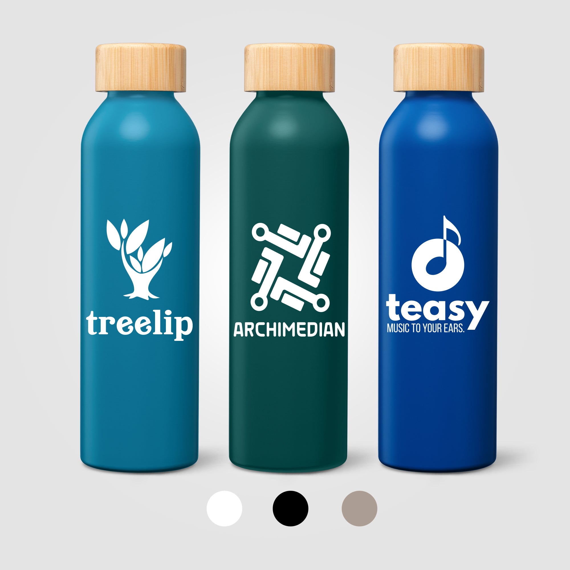 Image of the Eden Recycled Stainless Steel Bamboo Lid Water Bottle - 20 oz. promotional product, SKU WKA.