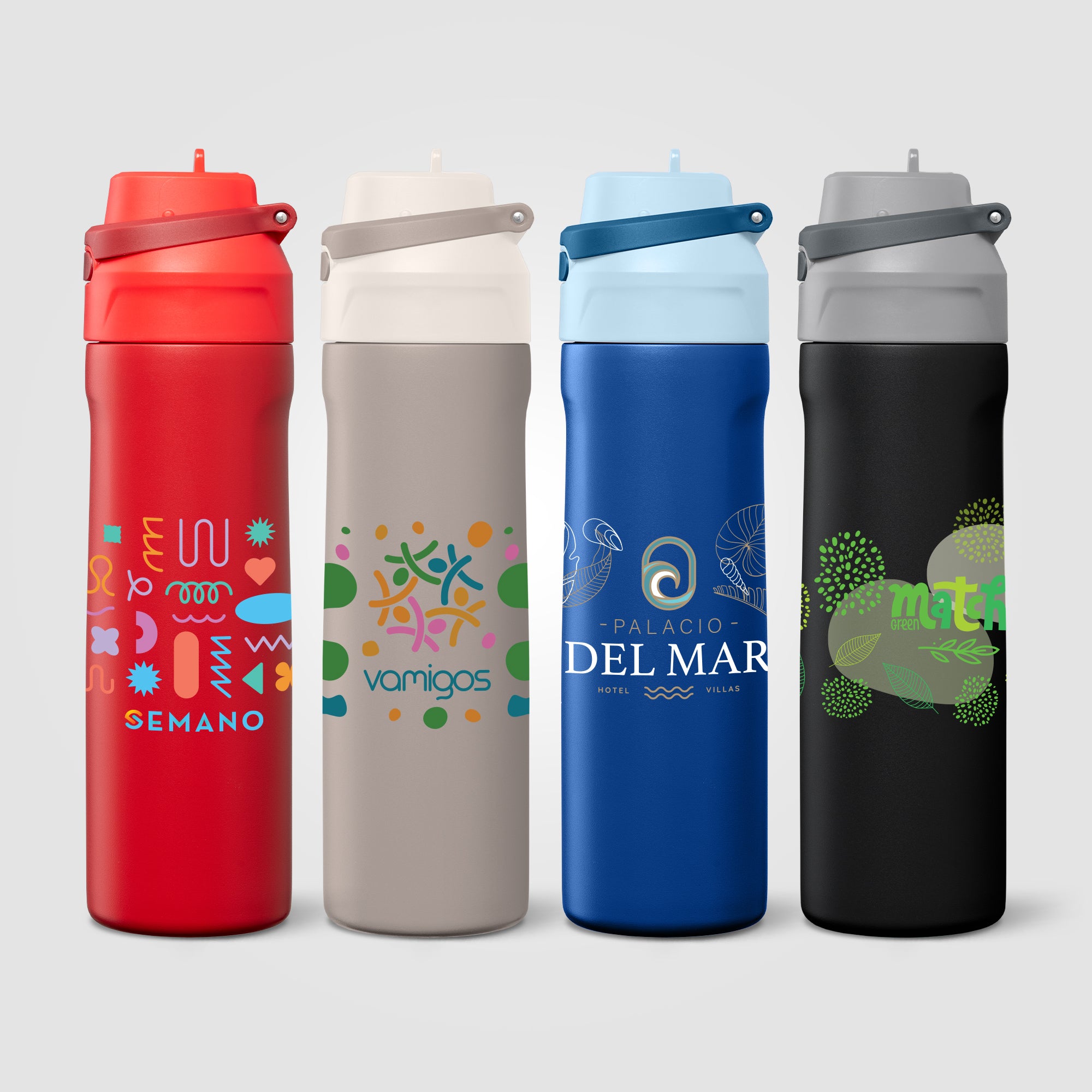 Image of the Lynk Recycled Stainless Steel Straw-Lid Leakproof Bottle - 23oz - ColorJet promotional product, SKU WKC-C.