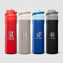 Image of the Lynk Recycled Stainless Steel Straw-Lid Leakproof Bottle - 23oz - Laser Engraved promotional product, SKU WKC-L.