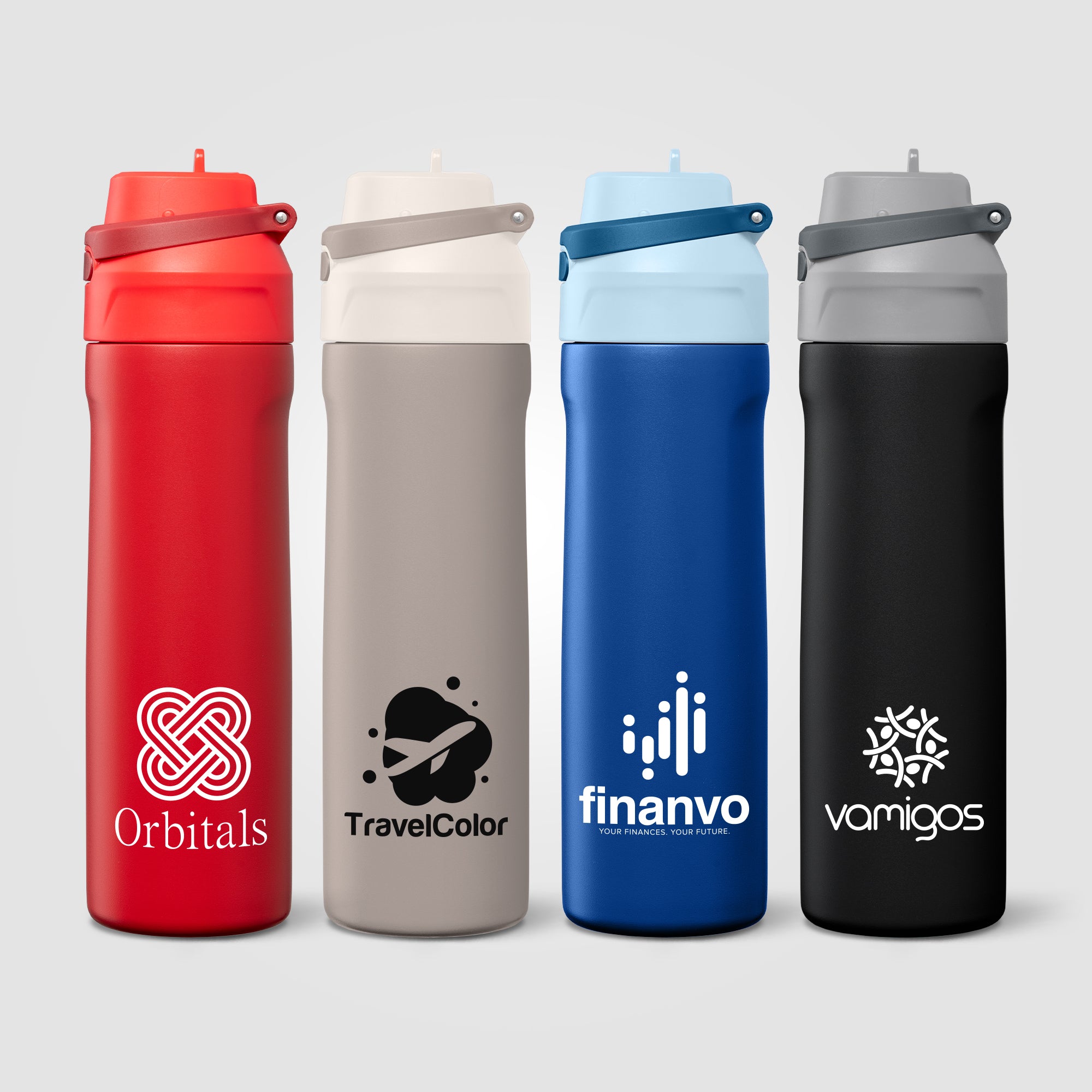 Image of the Lynk Recycled Stainless Steel Straw-Lid Leakproof Bottle - 23oz promotional product, SKU WKC.