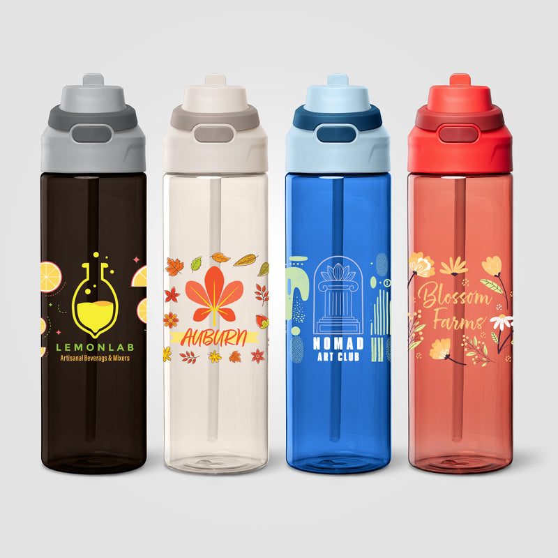 Lynk rPET Flip-Straw Single Wall Bottle - 28 oz. - ColorJet-zoom-