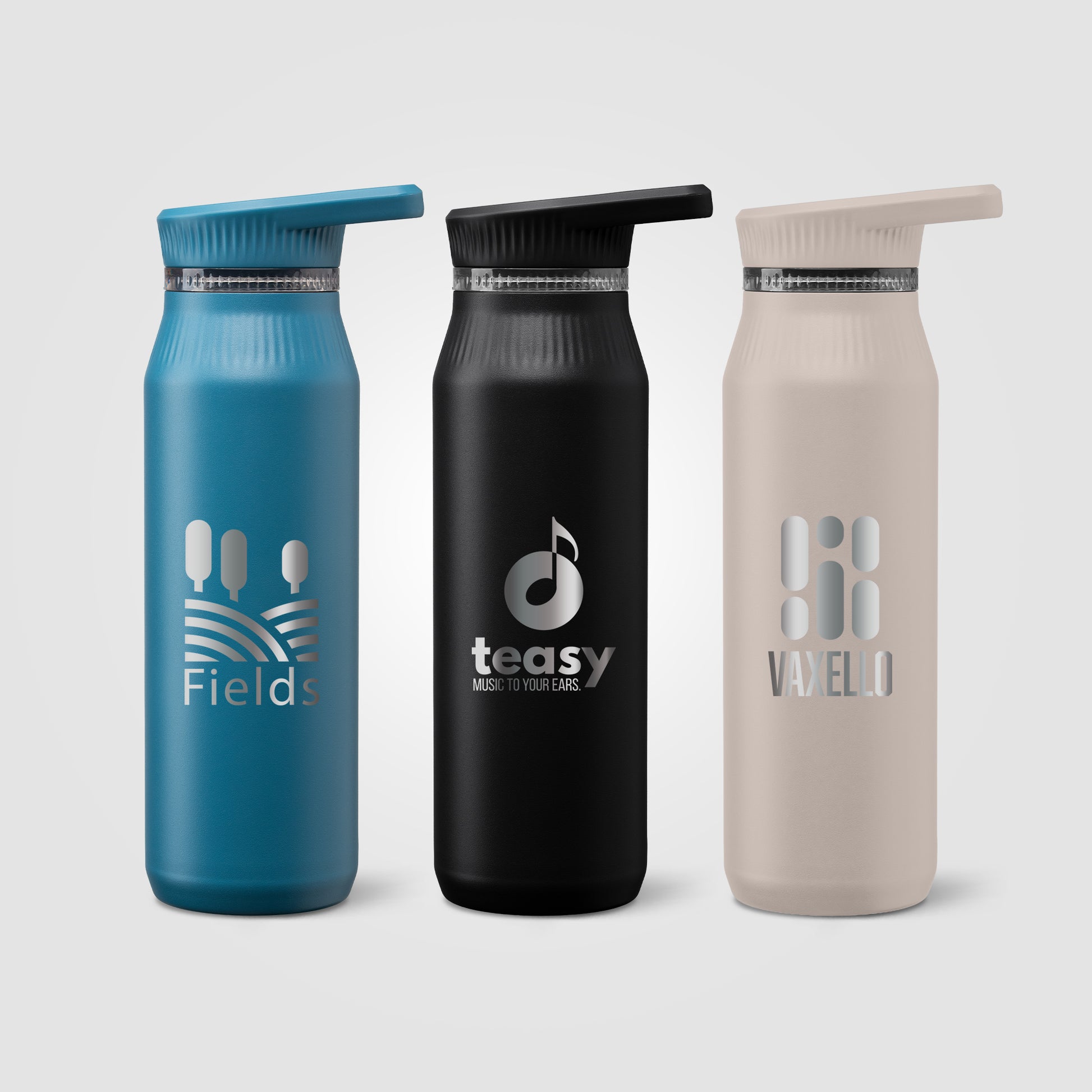 Majesty Recycled Stainless Steel Dual-Lid Handle Bottle - 25 oz. - Laser Engraved-1